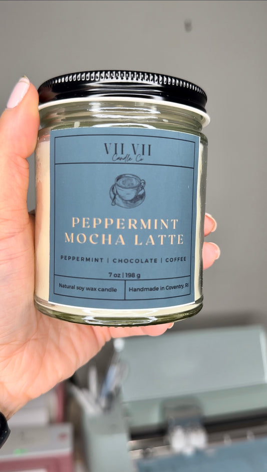 Peppermint Mocha Latte - Soy Wax Candle